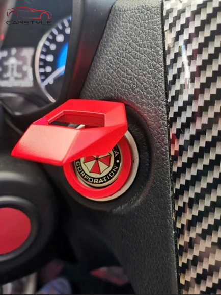 Nút start stop kim loại phong cách siêu xe (ảnh thật lắp xe siêu đẹp)  Nắp gắn tròn trang trí bảo vệ cho nút khởi động động cơ xe hơi tiện lợi