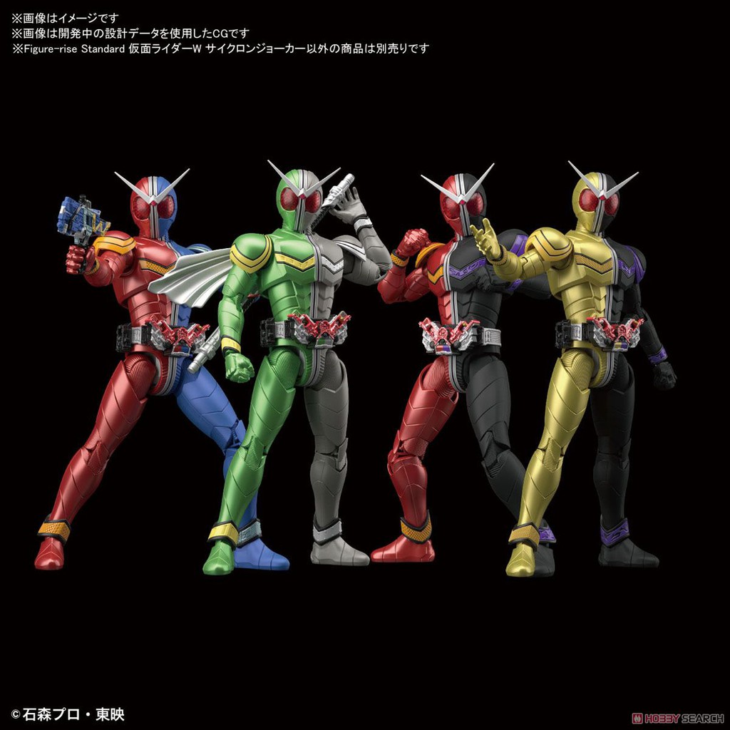 Mô Hình Lắp Ráp Figure-rise Standard Kamen Rider Double Cyclone Joker (tặng kèm base)
