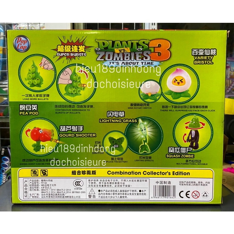 Hộp Đồ Chơi Game Hot Plants vs Zombie hoa quả nổi giận nhiều tính năng (ảnh thật)