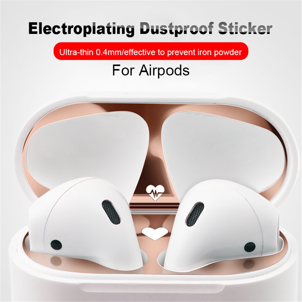 Miếng sticker dán chống bụi bảo vệ hộp tai nghe Apple AirPods 1/2