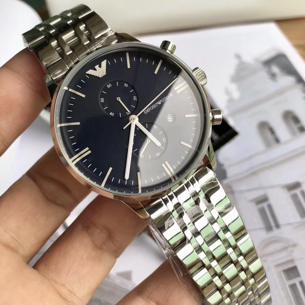 Đồng Hồ Đeo Tay Armani ar Bằng Thép Không Gỉ Siêu Mỏng Phong Cách Doanh Nhân Sang Trọng Cho Nam