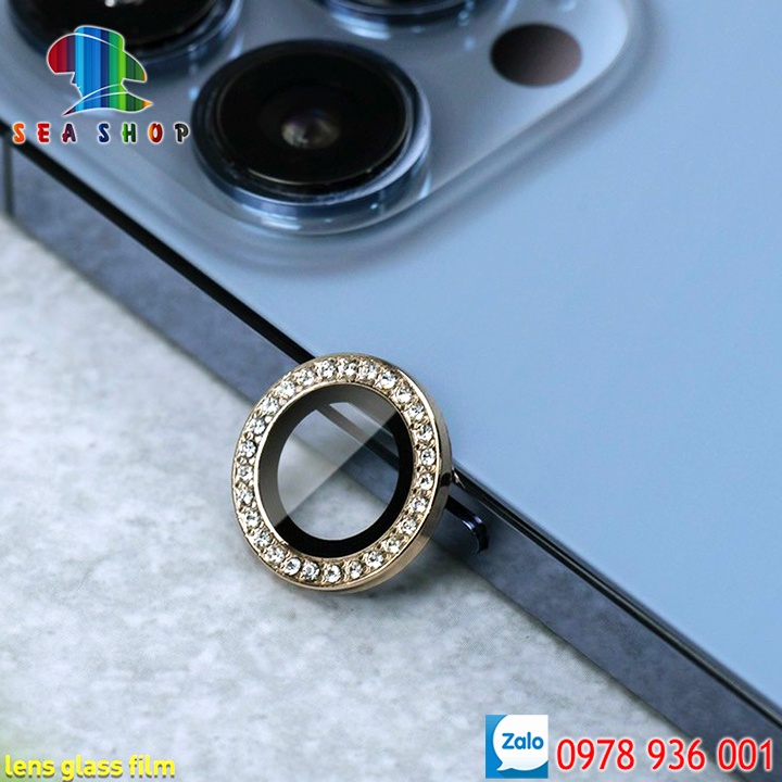 Mắt bảo vệ Camera cho iPhone 12 Mini, 12, 12 Pro Max -Chất liệu TITAN-Không gây yếu sóng-Kính cường lực full màn