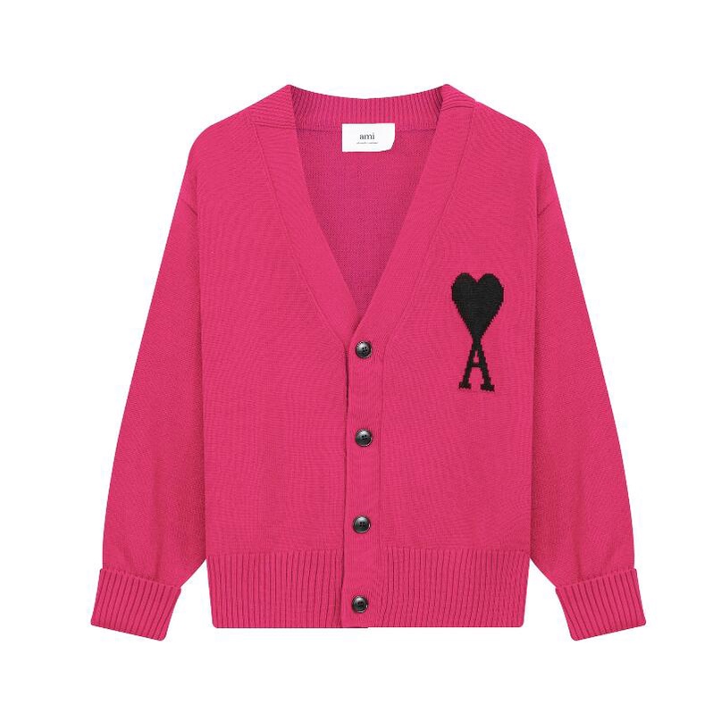 ❤❀  ❤ Áo Khoác Cardigan Dệt Kim Thêu Hình Trái Tim Thời Trang Unisex