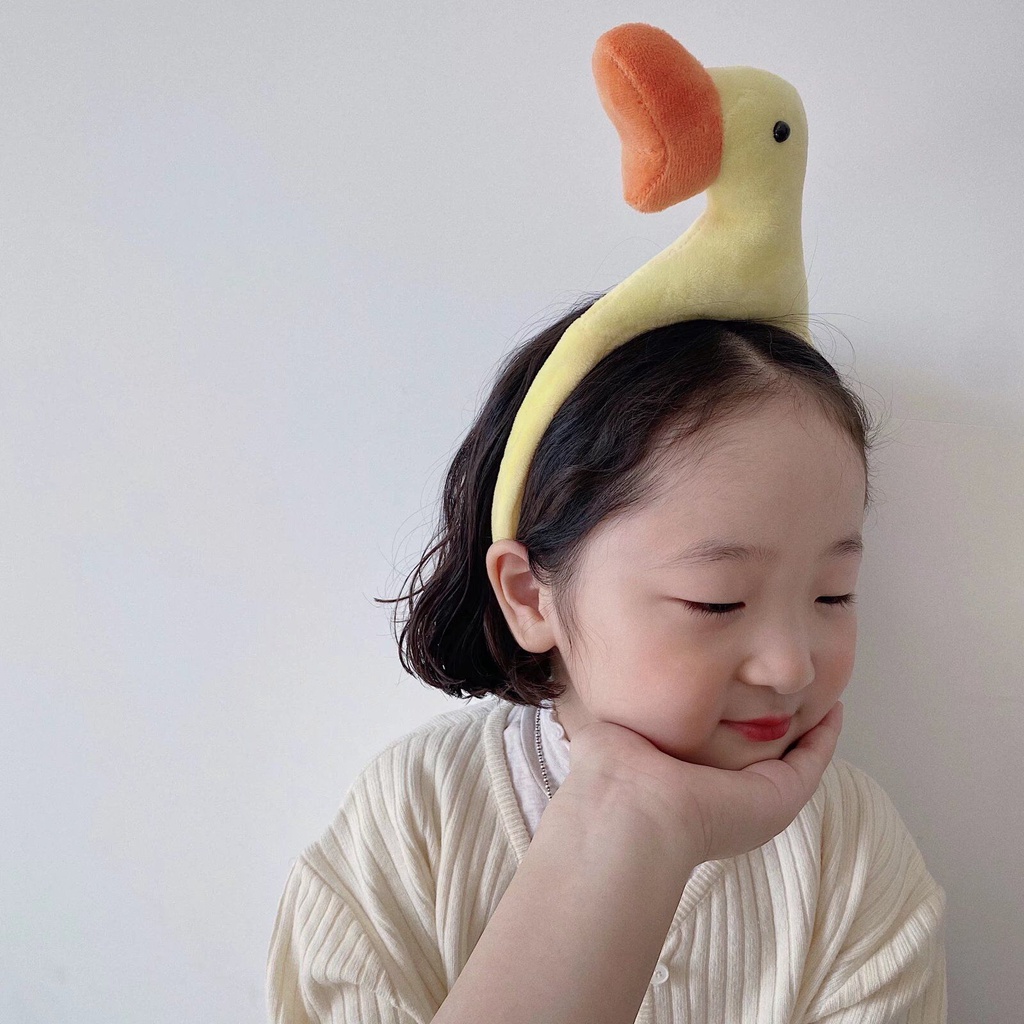 Bờm rửa mặt, Băng Đô Bồ nông vịt vàng Hàn Quốc cute PT11