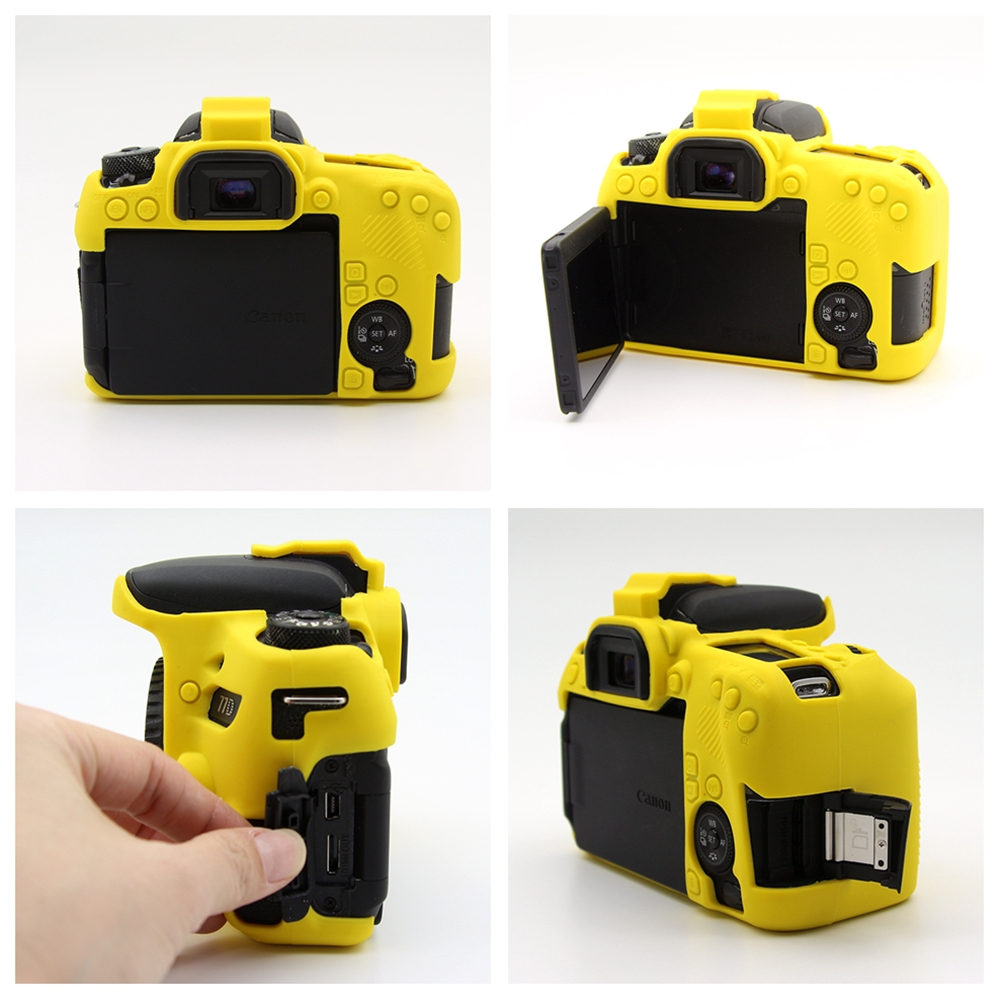 Soft Silicon Rubber Case Cover Skin Protector for Canon EOS 77D Camera