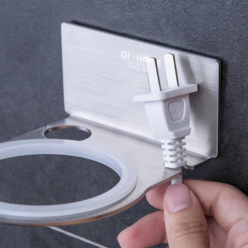 Giá để máy sây tóc Inox 304 dán 3M siêu chắc