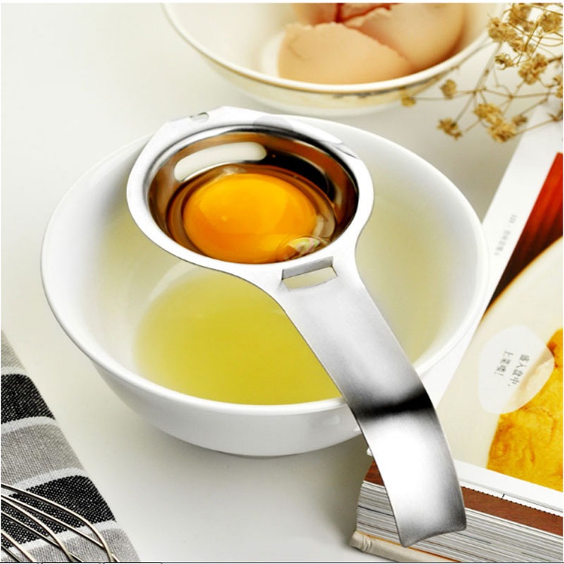 Dụng cụ tách lòng đỏ trứng gà trứng vịt bằng inox sáng bóng siêu bền đẹp