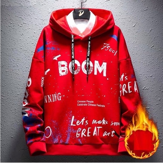 Áo khoác, áo hoodie nam nữ BOOM chất nỉ đẹp mặc giử ấm mùa thu đông đủ size từ 40kg đến 70kg Dibbycloset