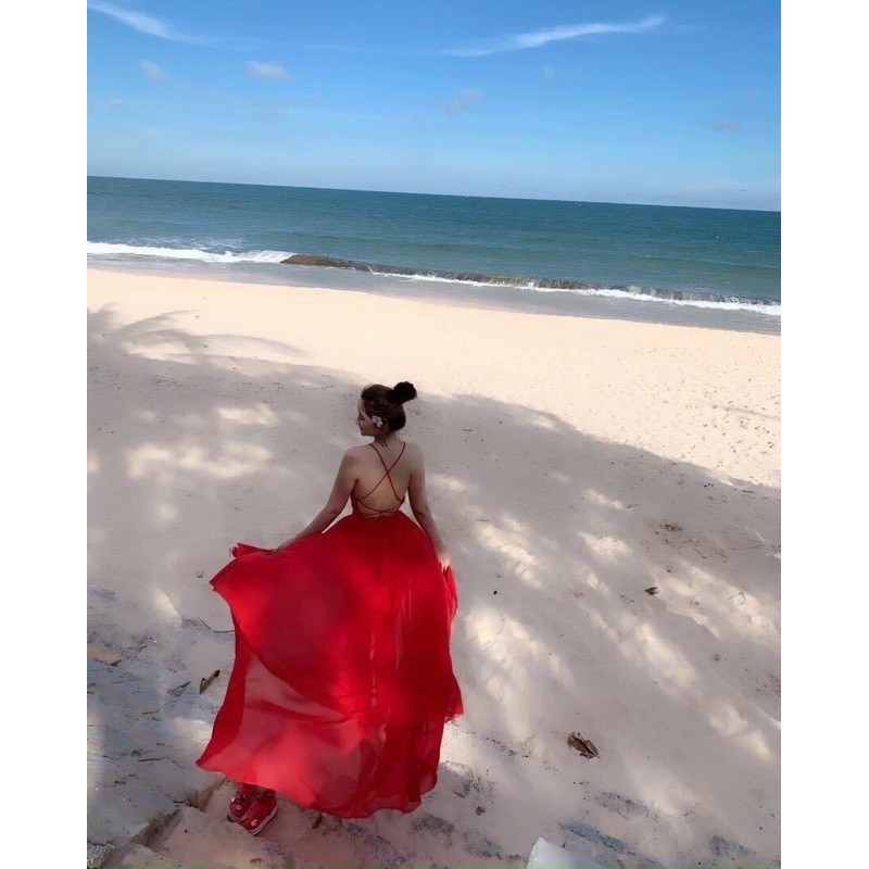 G 105g-maxi voan đỏ chéo lưng