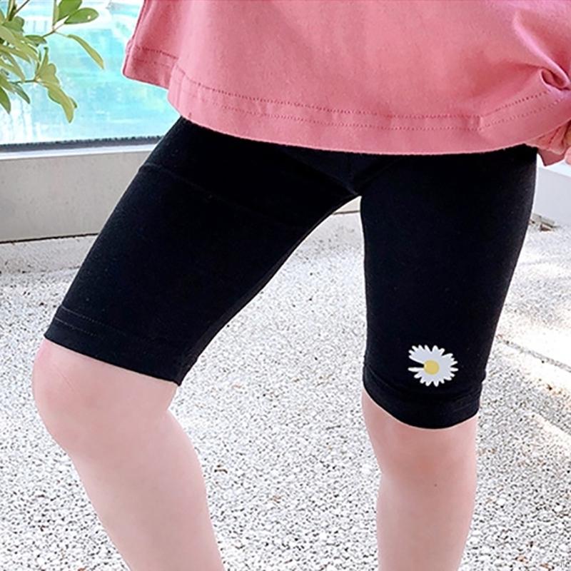 Quần Short Cotton Mềm Co Giãn Họa Tiết Hoa Cúc Đáng Yêu Cho Bé Gái