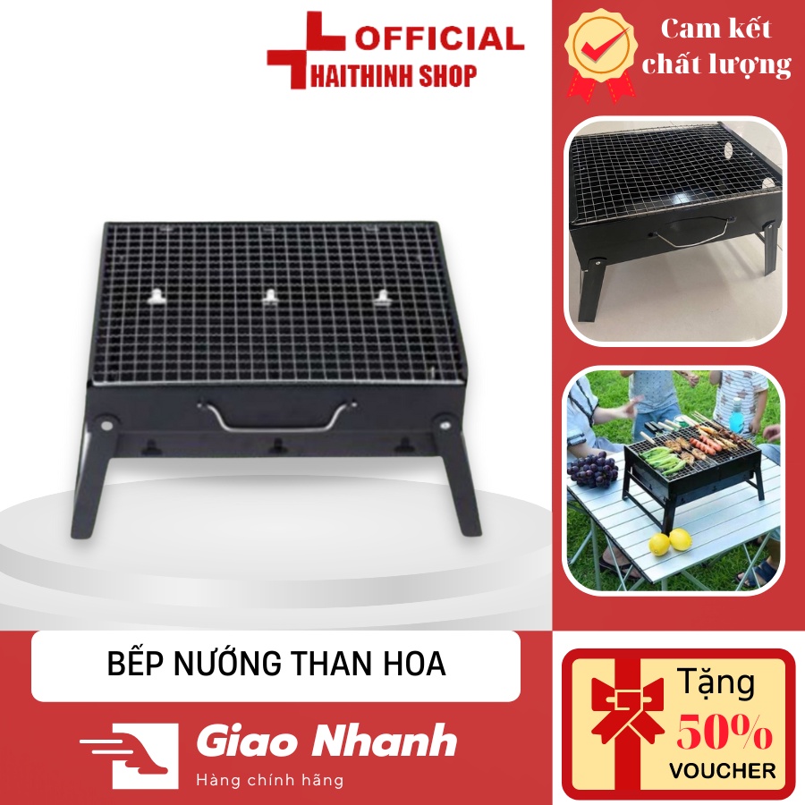 Bếp nướng than hoa, bếp nướng BBQ dã ngoại cho gia đình tiện lợi gấp gọn dễ dàng mang đi