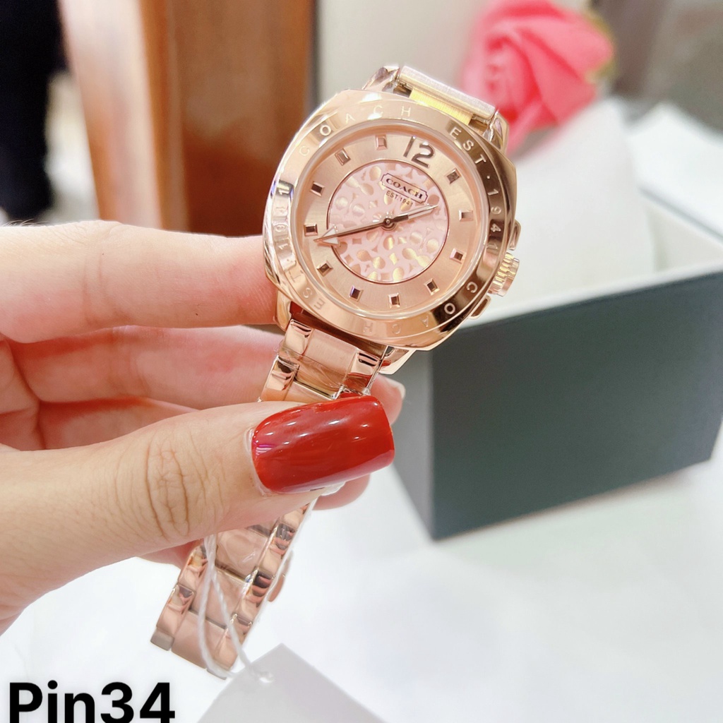 ĐỒNG HỒ NỮ COACH BOY FRIEND , DÂY THÉP , SIZE 34MM