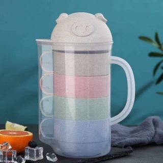 Bộ bình lọc trà kèm 4 ly lúa mạch