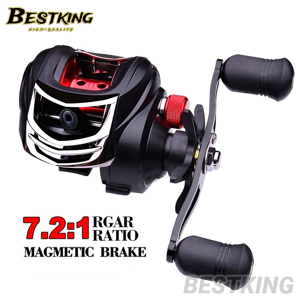 máy câu cá cốc bằng dây CNC máy câu ngang Giá trị kéo 8KG Tỷ lệ tốc độ cao 7.2:1 10 bánh răng phanh từ tính BK-DW136