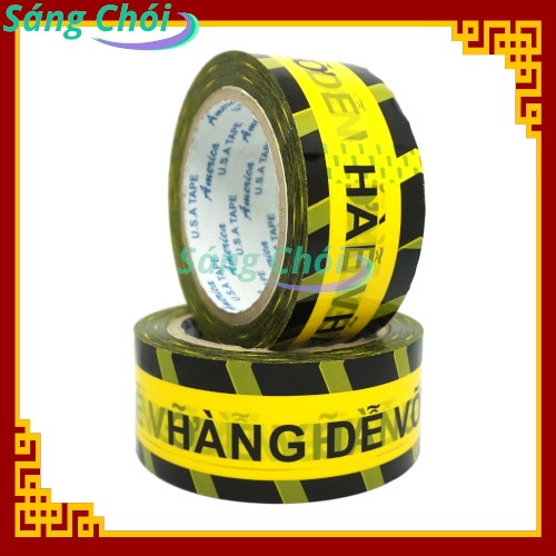 1 Cuộn Băng Keo HÀNG DỄ VỠ OPP Cao Cấp 4.8cm x 100yard Dính Cao Đóng Gói - 4F8 48 mm x 100 yard - Sáng Chó