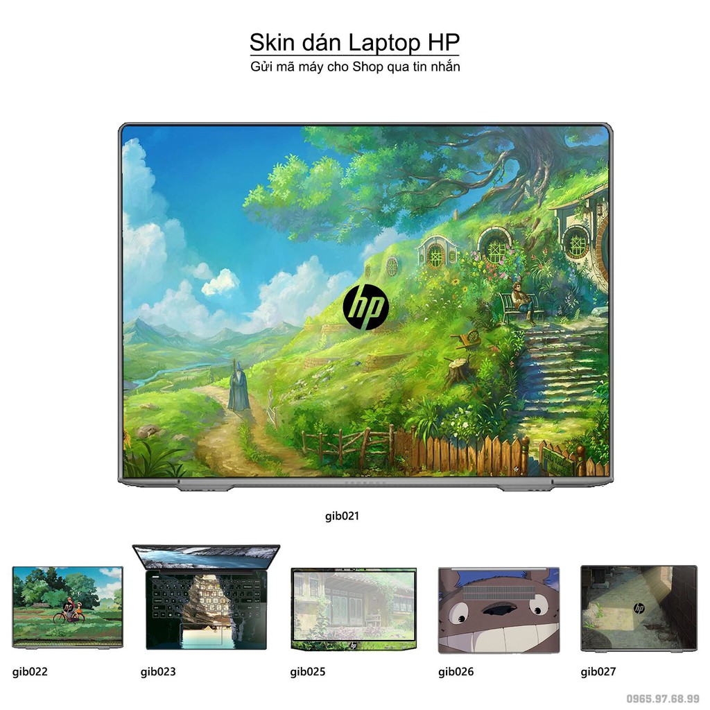 Skin dán Laptop HP in hình Ghibli anime (inbox mã máy cho Shop)