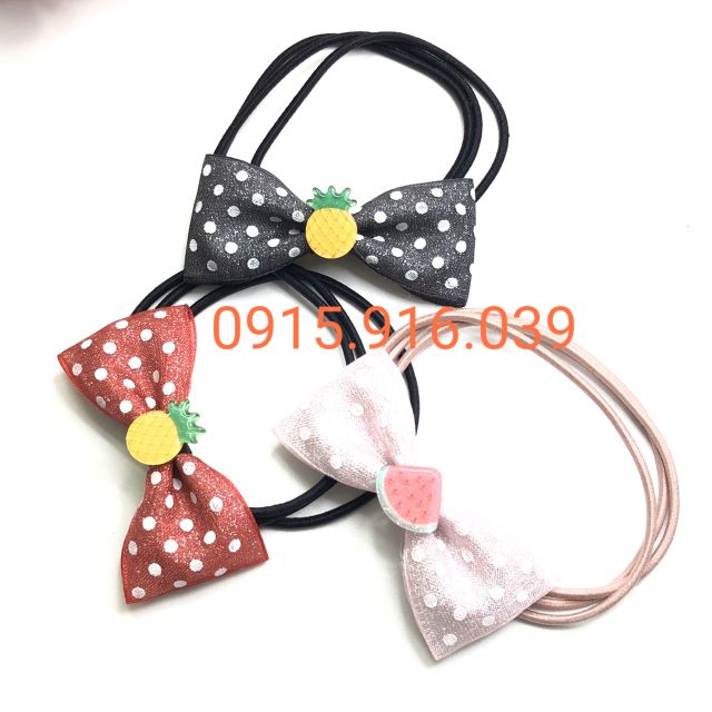 Buộc tóc nơ kim tuyến nhũ hàng đẹp
