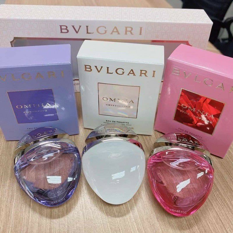 SET Nước Hoa Nữ BVL Omnia 3 chai *15ml - Mẫu chai dạng xịt.