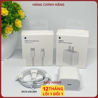 Dây sạc IP và củ sạc IP nhanh CHÍNH HÃNG 20W, USB-C Lightning Cho IP 12/11//Xs/X/8/iPads [BẢO HÀNH CHÍNH HÃNG]