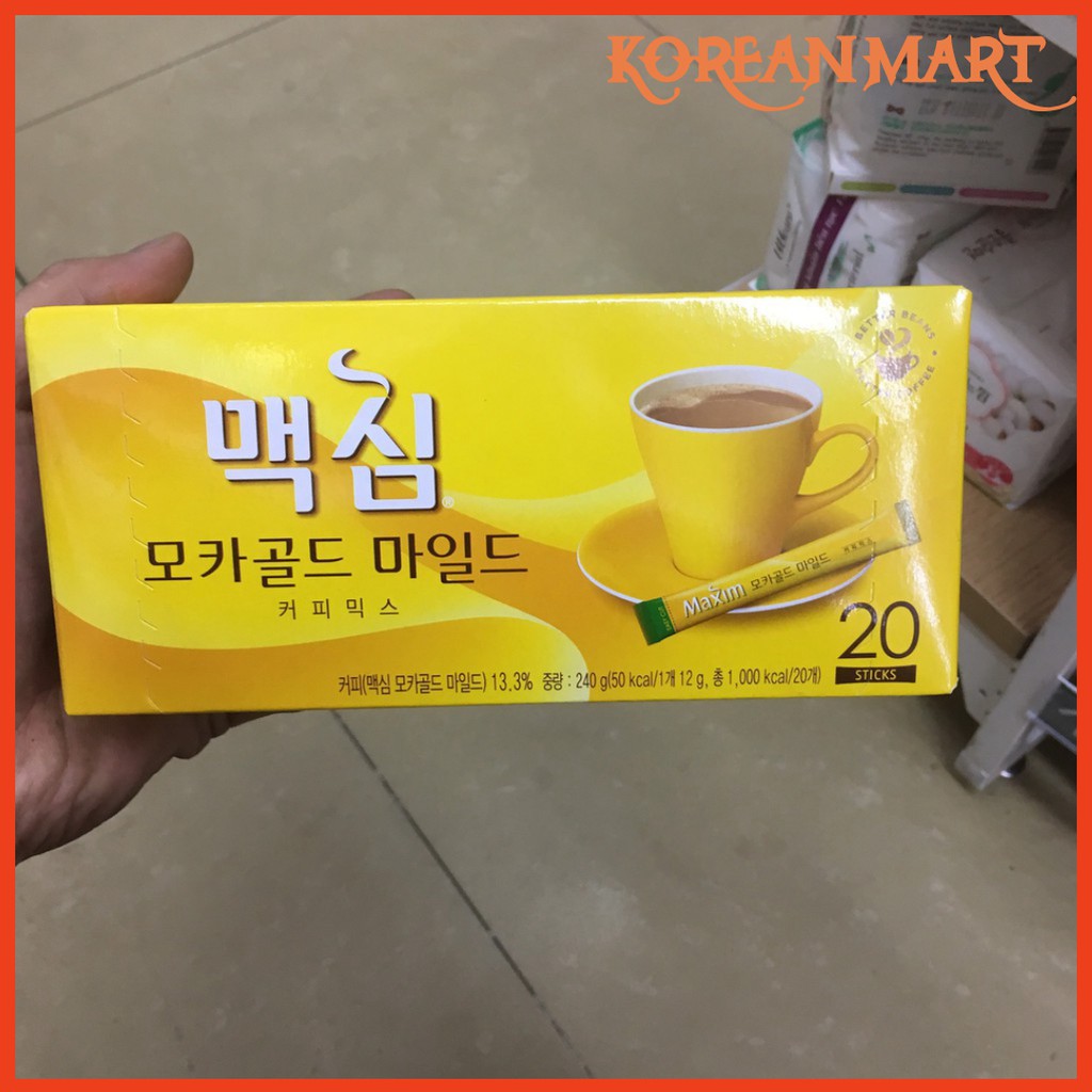 Cà phê hòa tan Hàn quốc MAXIM MOCHA GOLD hộp 20 gói x 12g