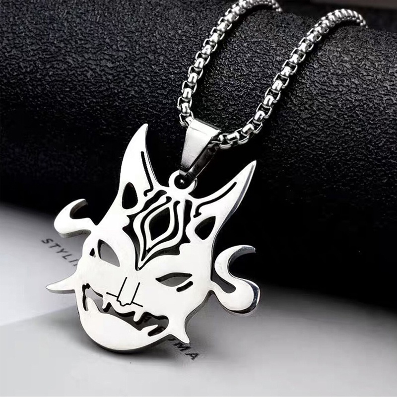 Vòng cổ Mặt Khắc GENSHIN IMPACT biểu tượng nhân vật game anime chibi Cá Tính dây chuyền titan