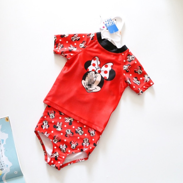 Set đồ bơi Disney xuất xịn in hình Mickey siêu kute cho bé gái