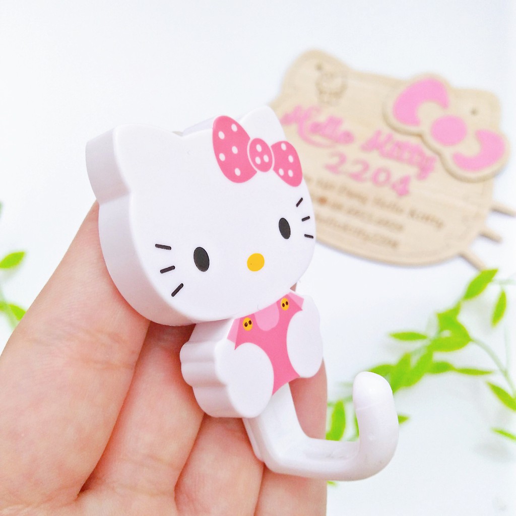 2 móc dán tường treo đồ đa năng Hello Kitty☘☘