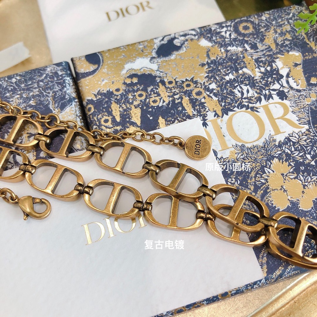 Vòng cổ choker DIOR kim loại phong cách vintage nữ