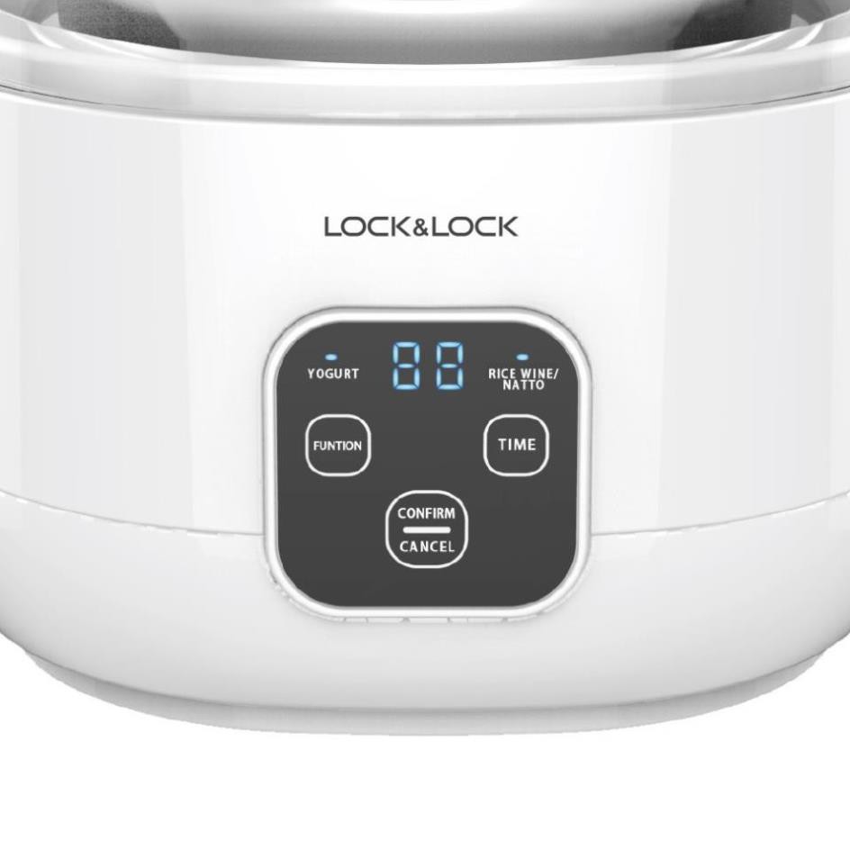 [Lock & Lock] Máy làm sữa chua, đậu lên men Natto  Yogurt Maker 1L, 220V, 50Hz, 15W - Màu trắng EJY211