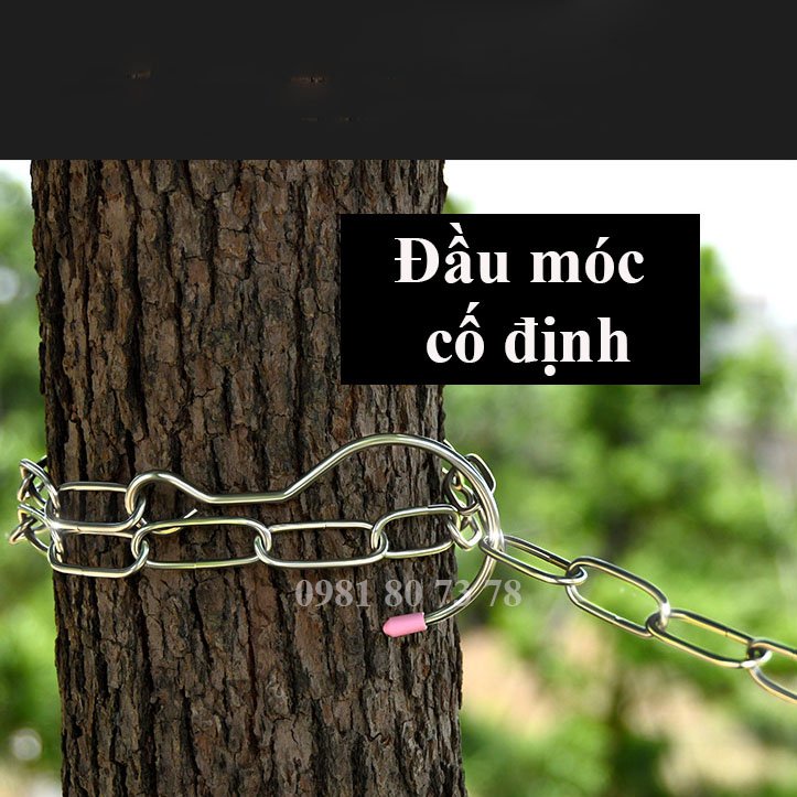 Dây phơi inox, dây phơi quần áo, dây phơi treo quần áo có 2 móc -SG