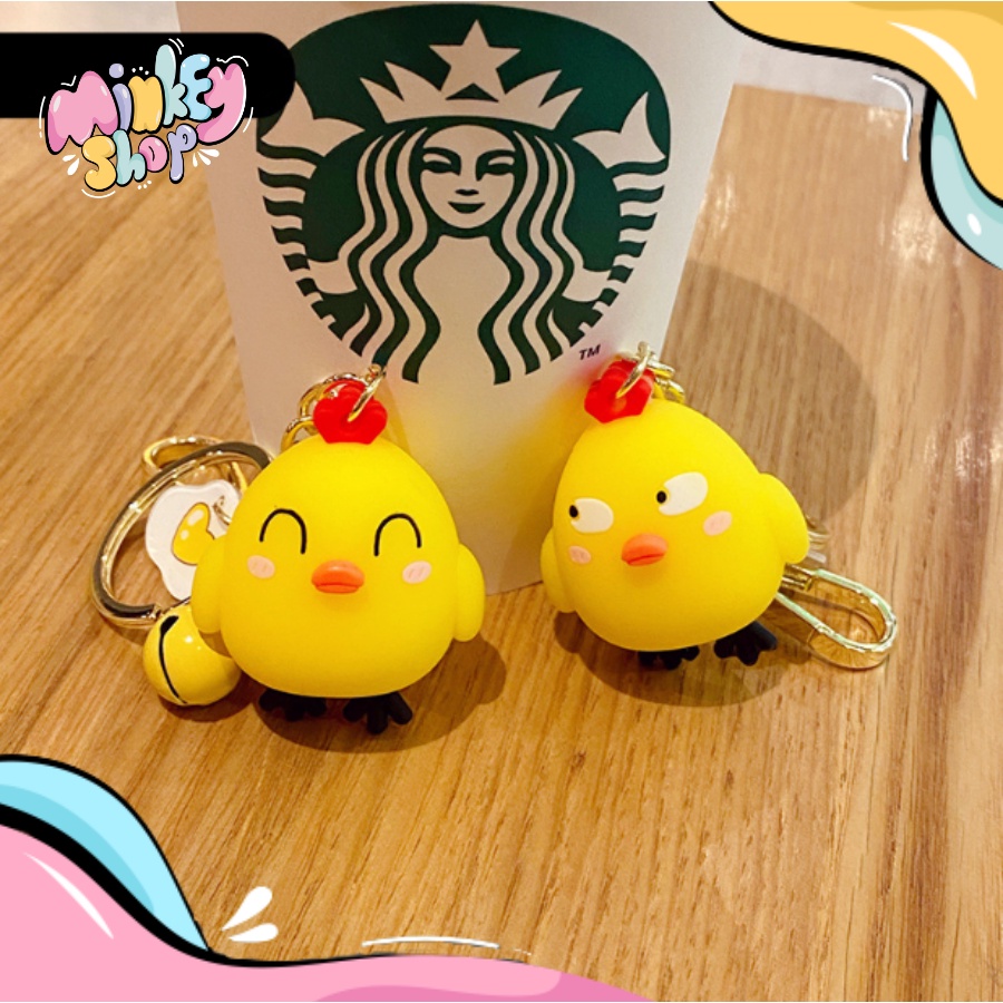 Móc Khóa Đẹp Hình Gà Dễ Thương phụ kiện Túi Xách -Minkey
