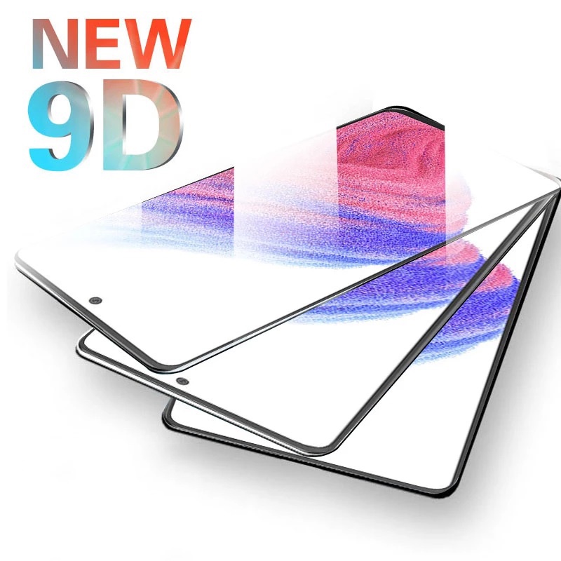 Kính Cường Lực Toàn Màn Hình Cho Samsung S22 S21 Plus S20 FE M53 M52 M33 M32 M23 A23 A13 A73 A53 A33 A03 Core A03S A02S