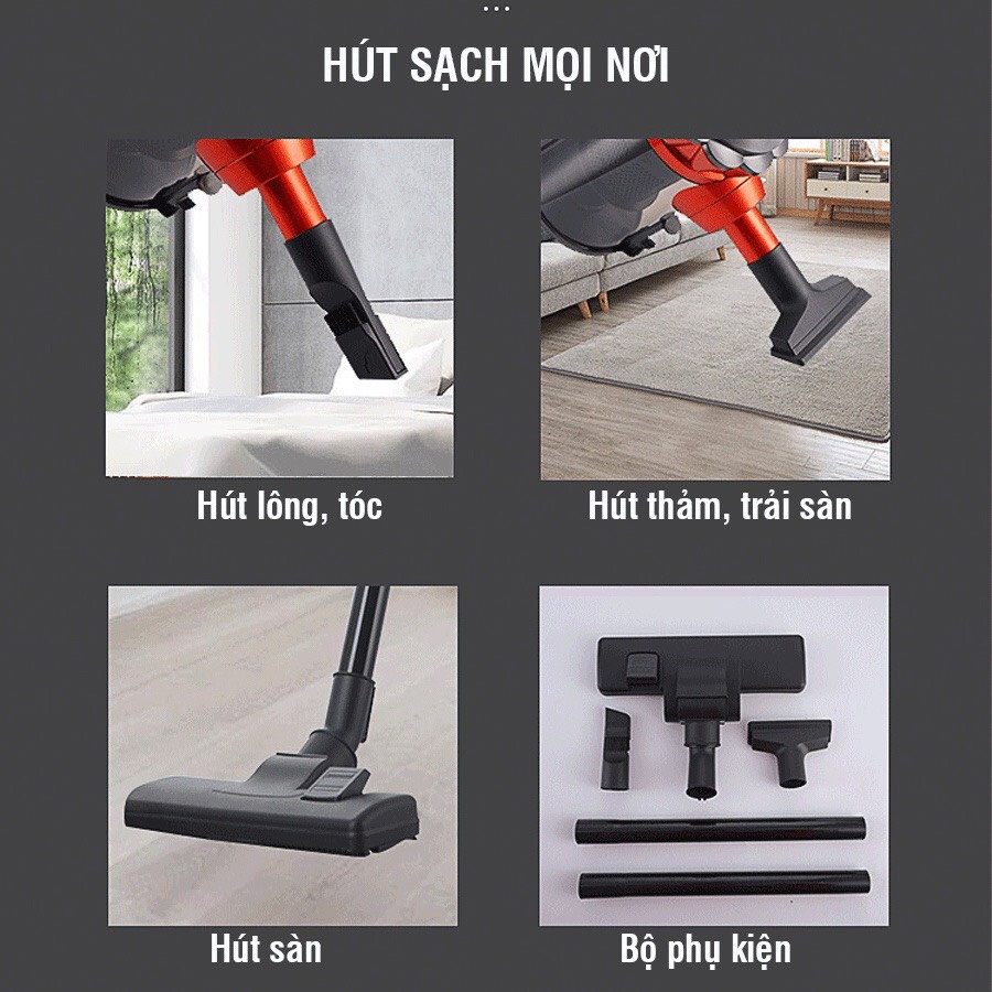 Máy hút bụi cầm tay GREEN HOME công suất 600W lực hút khỏe CAM KẾT BẢO HÀNH 12 THÁNG