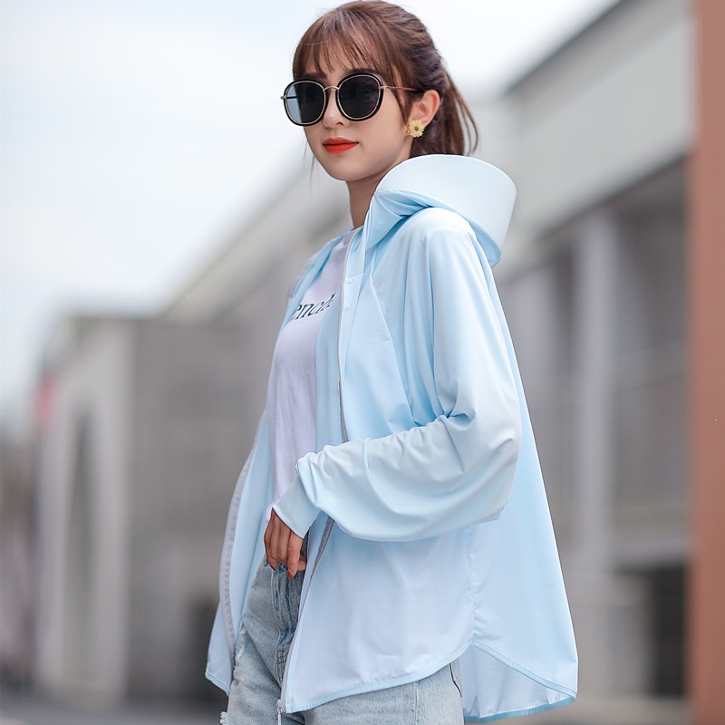 Áo Khoác Chống Nắng Vải Lụa Mát Thoáng Khí Thời Trang Mùa Hè Cho Nữ