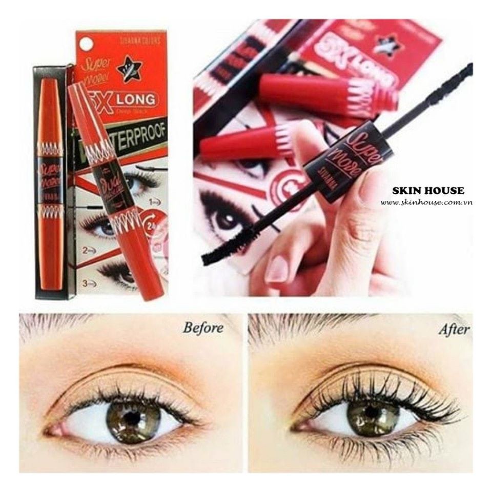 MASCARA 2 đầu SIVANNA COLORS Super Model 5X Long