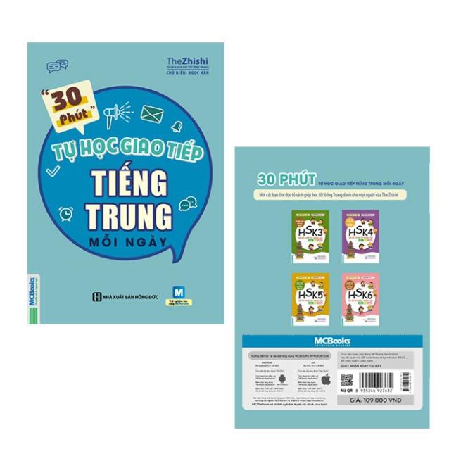 Sách - 30 Phút Tự Học Giao Tiếp Tiếng Trung Mỗi Ngày (Tái bản 2019) Tặng Video Học 6000 Từ Vựng Tiếng Trung