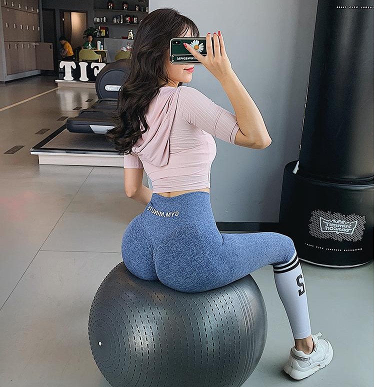 Quần Chun Mông Legging Tập Gym Yoga ❤️FREESHIP❤️ Thun Dệt Cạp Cao Gen Bụng Giá Rẻ GYMSTORE 602