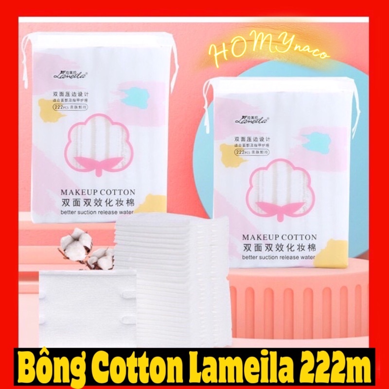 <RẺ SỈ SG> Bông Tẩy Trang LAMEILA - lau đa năng 222 miếng Nội địa Trung