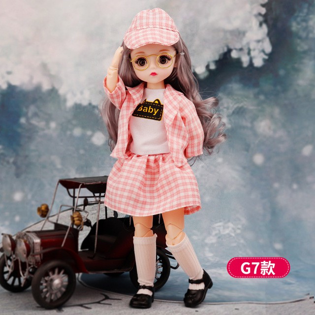 Búp Bê BJD 30cm Dễ Thương 23 Khớp Mắt 4D