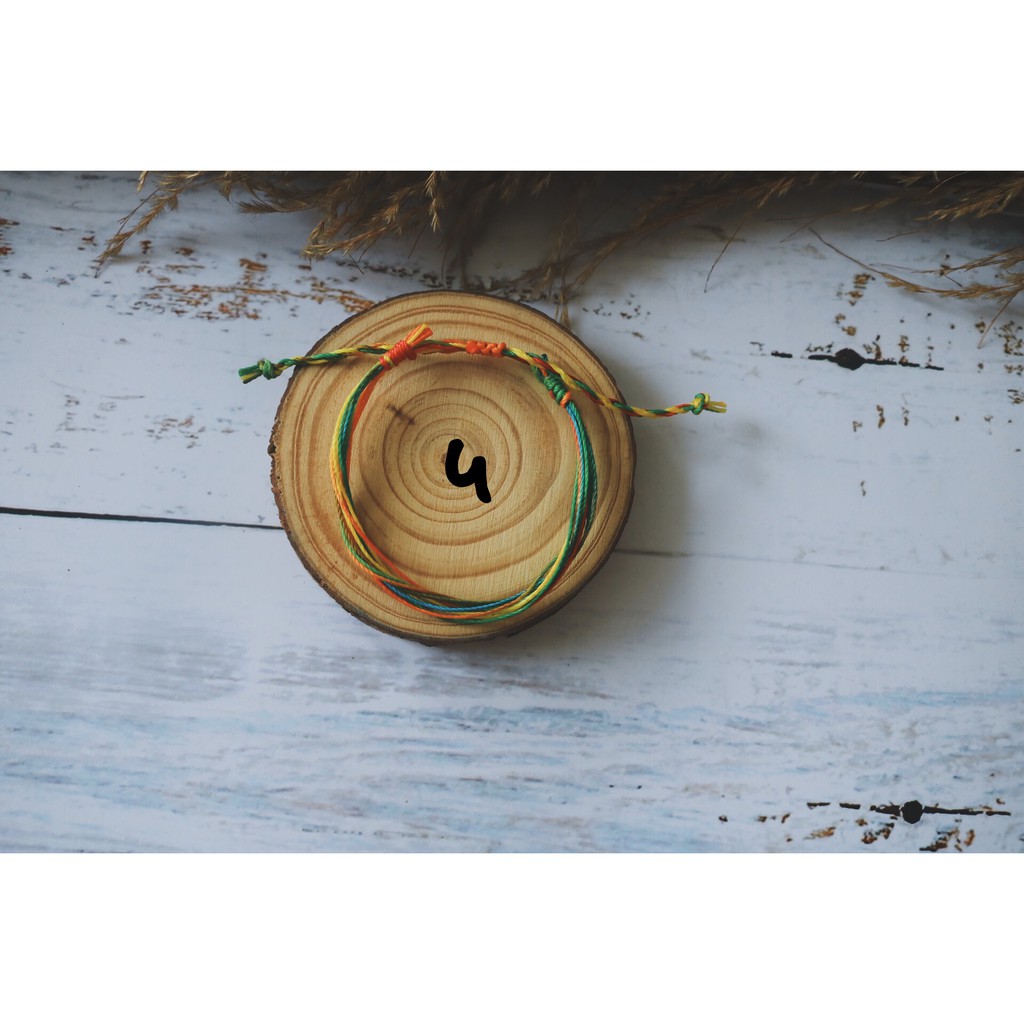 Vòng tay, vòng chân dây cói waterproof  handmade phong cách vintage không thấm nước - mẫu theo số trong hình