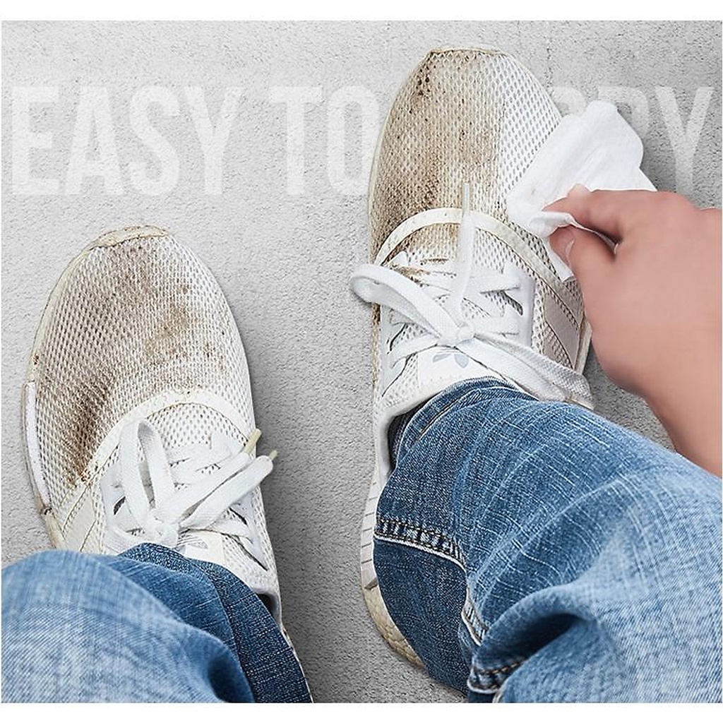 Gói 30 khăn giấy lau giày siêu sạch thế hệ mới sneaker
