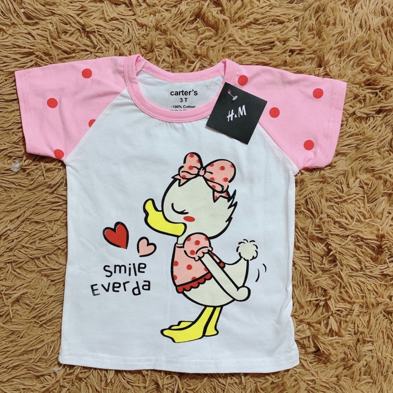 Bộ cotton cộc tay cho bé gái