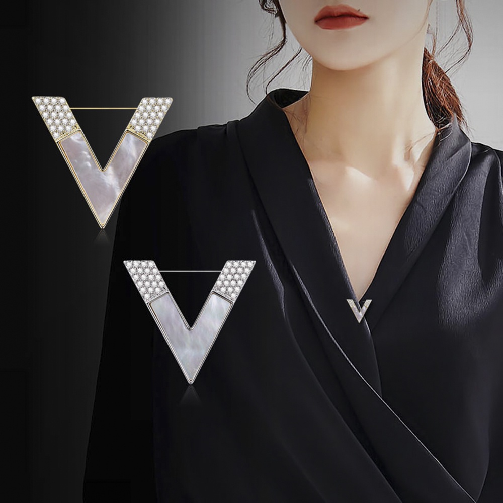 Ghim CàI ÁO HìNh Chữ V ĐíNh Kim Cương Giả ThờI Trang Cho Nữ