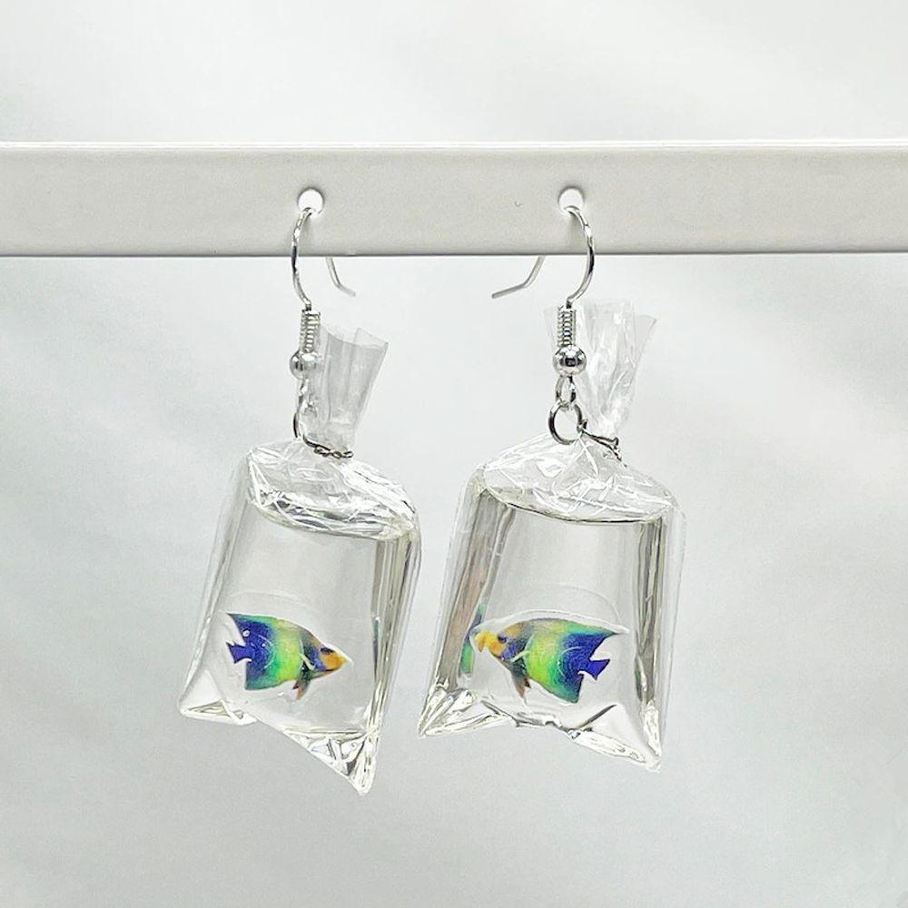 Set 2 Mặt Vòng cổ / Bông Tai DIY Dạng Lỏng Mô Phỏng Trang Sức Cho Nam Và Nữ
