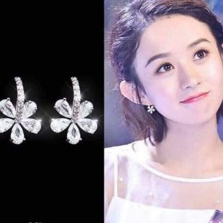 Sale bông tai bạc xi kim đẹp