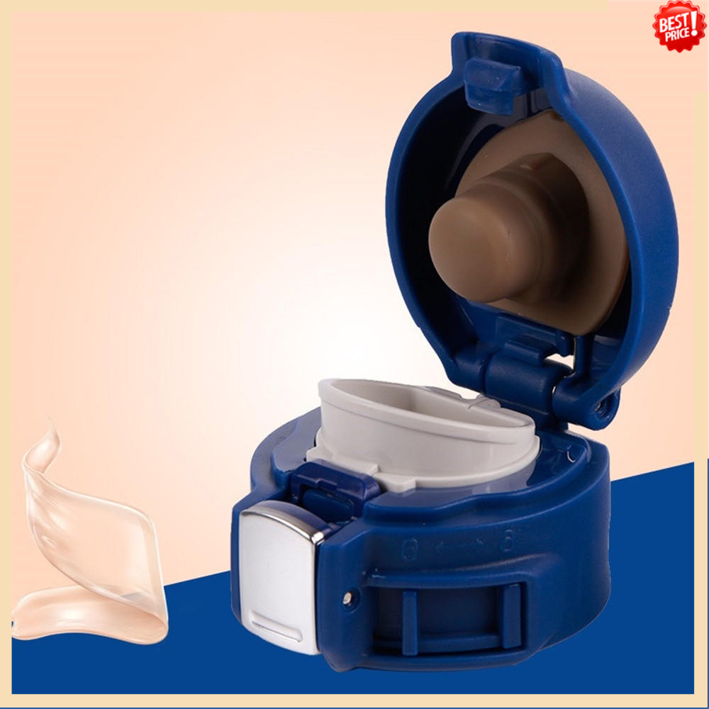 Nắp Đậy Bình Giữ Nhiệt Bằng Silicon Trong Suốt Có Ống Hút Tiện Dụng Cho Bé