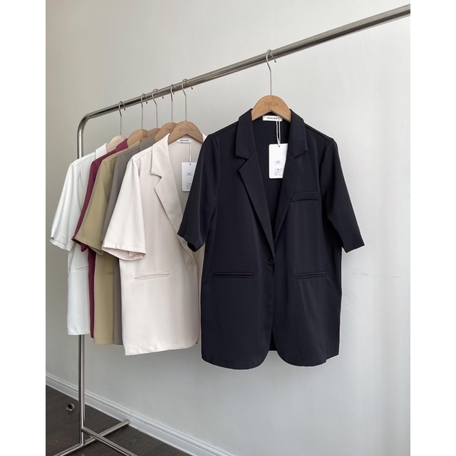 9661 ÁO BLAZER CỘC TAY 2 TÚI BÊN | BigBuy360 - bigbuy360.vn