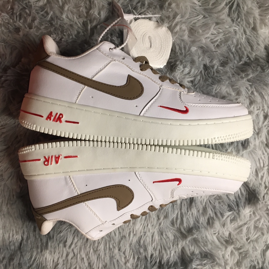 Giày thể thao af1_nike white brown, giày air force 1 nâu trắng nam nữ full box bill | BigBuy360 - bigbuy360.vn