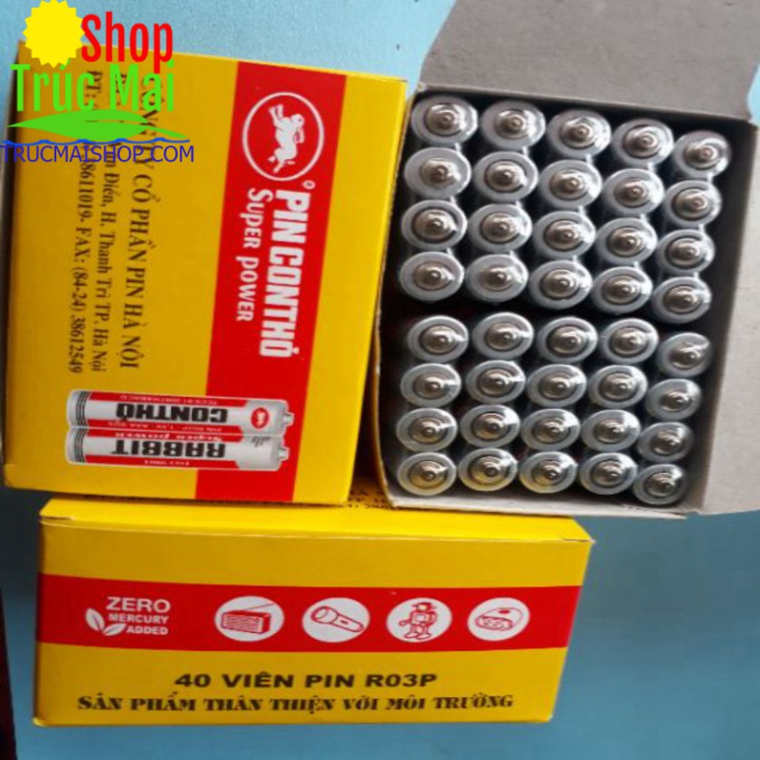 Hộp 30 viên pin con thỏ thế hệ mới( R03P)