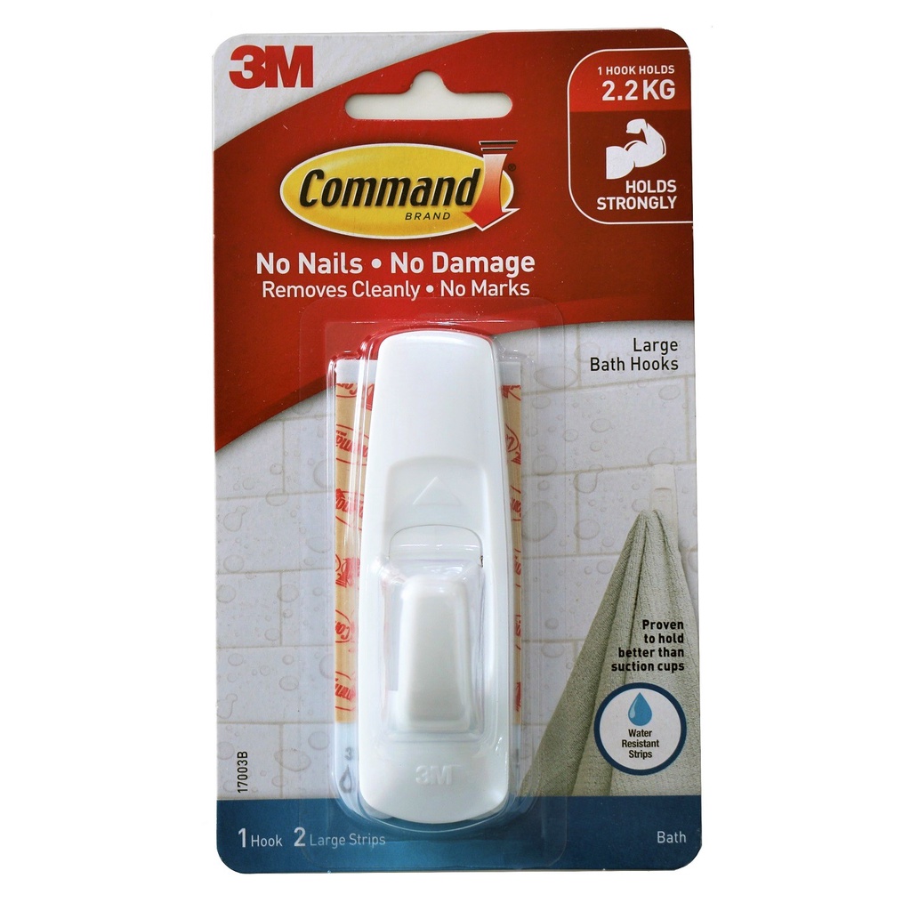  Móc treo đồ dán tường cường lực siêu dính chống thấm nước 2.2kg Command 3M 17003B